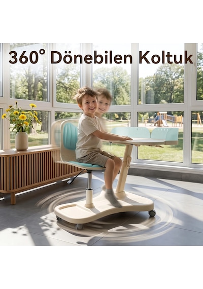 Bonny Mobil Çocuk Çalışma Sandalye Seti Mavi