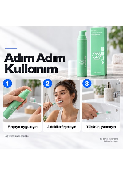 Yues Hindistan Cevizi Aromalı Florürlü Pompalı Diş Macunu 60 G Beyazlatma