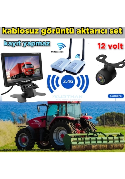 7 İnç Monitör+kamera+wifi Set 12v Kayıt Yapmaz