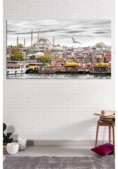 İstanbul Şehir Manzara Muhteşem Kanvas Tablo 175 x 80