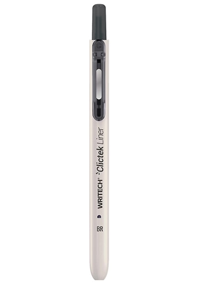Wrıtech W-2008 Basmalı Fınelıner Br Fırça Tip Kalem - 12'li Kutu Ahşap