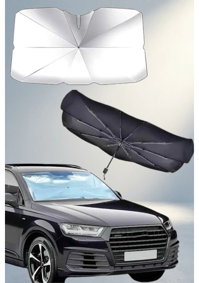 Katlanabilir Oto Güneşlik 125x65 Cm Tüm Araçlar İçin Koruyucu