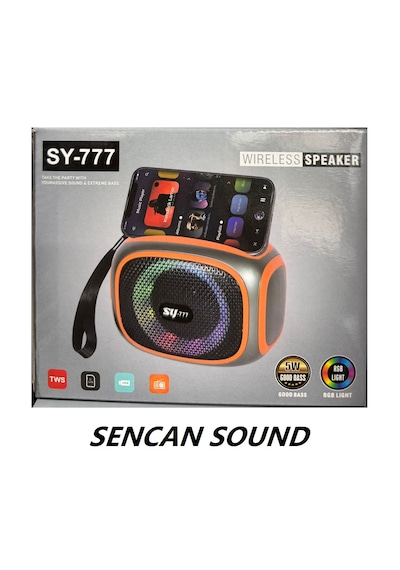 Sy-777 Işıklı Ses Bombası Bluetooth Hoparlör 5w Good Bass Rgb Light