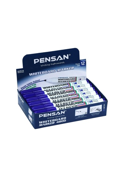 Pensan Tahta Kalemi Yuvarlak Uçlu Mavi Tahta Kalemi 12 Li Paket