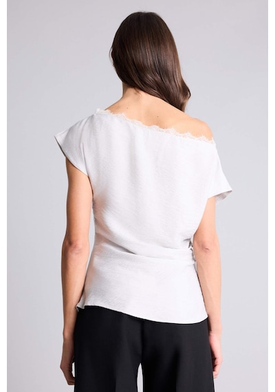 Defacto Fıtted Kayık Yaka Kısa Kollu Bluz H2052ax26spgr294 Gri-gr294