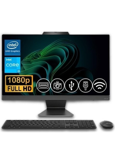 Asus İ3-1315u 8gb Ddr5 128gb M.2 Ssd A3402wvak-ı38256b0d Atl1 23.8" Fdos All In One Bilgisayar