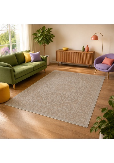 Kartela Halı Aven Halı Jüt Taban Dokuma Halı Bej - 120 X 180 Cm