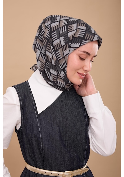 Silk Home Yaz Esintisi Eşarp 150001-14 Füme, Gri, Vizon, Soluk Siyah