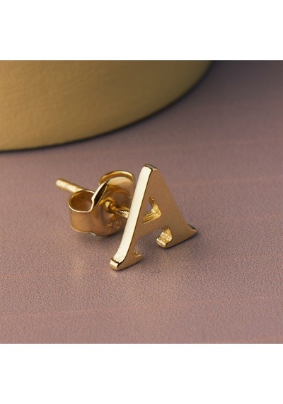 Goldkupe 14 Ayar Altın A Harf Küpe 0,45 Gr-1362