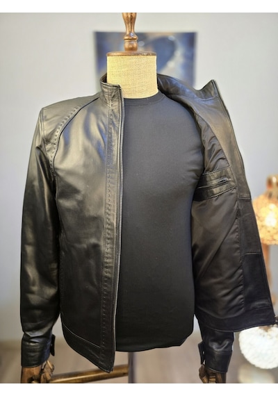 Always Leather Ince Işçilikli Usta İşi Özel Dikim Hakiki Kuzu Derisi 1803340037 Siyah
