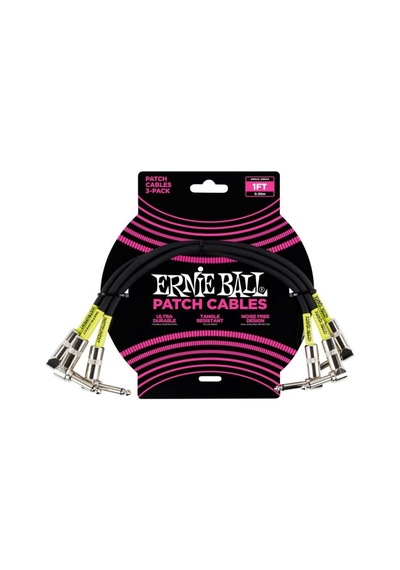 Ernıe Ball P06075 1Ft - 3Lü Paket Siyah Kablo