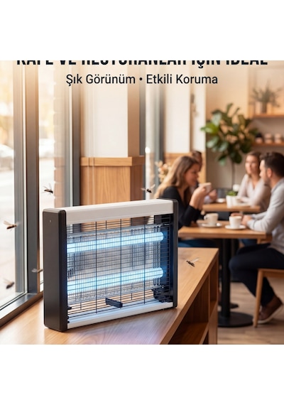 Elektrikli Sinek Öldürücü Lamba Güçlü Uv Işık Teknolojisi