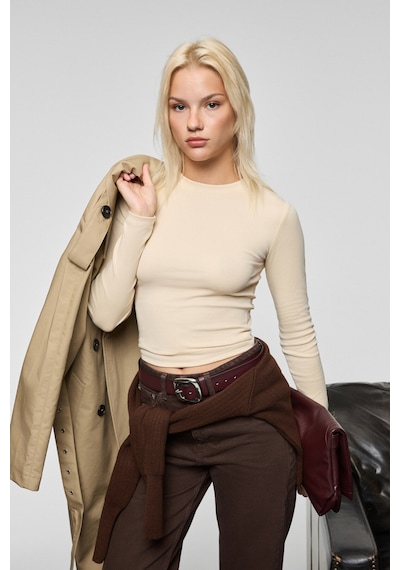 Grımelange Grıgros Kadın Esnek Kumaşlı Vücuda Oturan Slim Fit Uzun Kollu Bej T-shirt Bej Grımelange Grıgros Kadın Esnek Kumaşlı Vücuda Oturan Slim Fit Uzun Kollu Bej T-shirt Bej