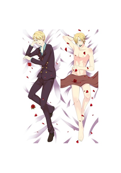 Sanji Desenli Çift Yön Baskılı Sarılma Yastığı Kılıfı Çok Renkli