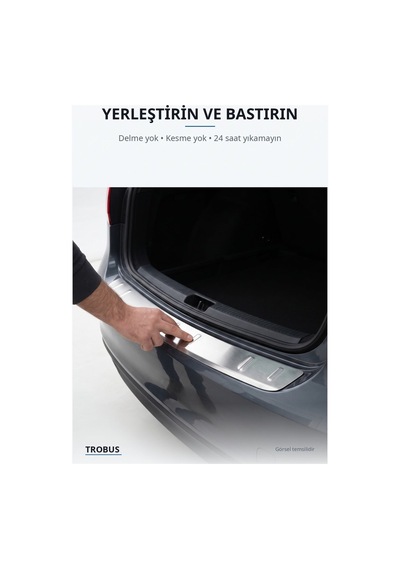 Mercedes-benz Sprinter 2019 Ve Sonrası Uyumlu Krom Arka Tampon Eşiği Paslanmaz Çelik