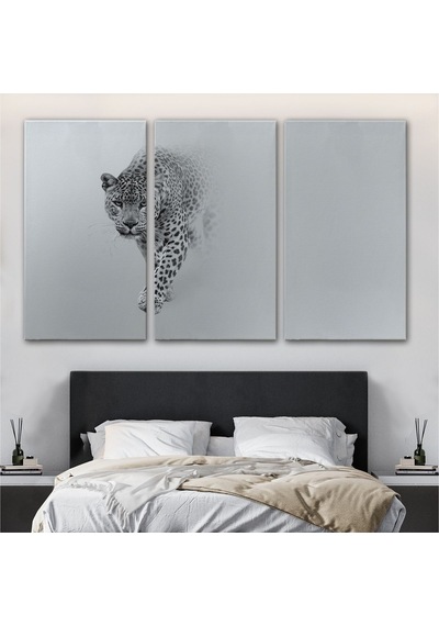 Es10 BOXING065 Leopar Dekoratif Kanvas Tablo 1154 (50 x 70)