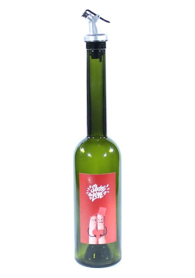 Sevgililer Günü Konseptli Sosluk Siyah 500 Ml Akıtıcılı Share The Love Koyu Yeşil