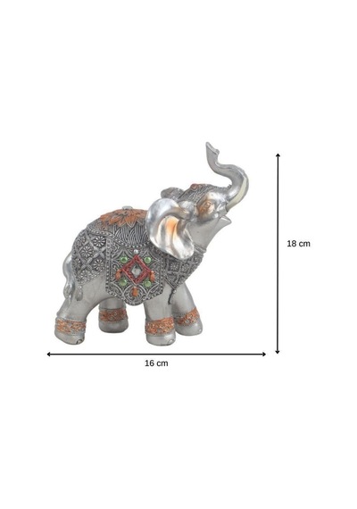 Lüks Ayna & Nakış İşlemeli Feng Shui Şans Getiren Fil Heykeli Dekoratif Biblo 18 Cm Yeni Ev Hediyesi 45551390
