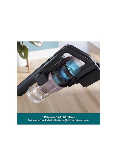 Philips XC6453/10 6000 Serisi Kablosuz Dikey Süpürge, Powercyclone 11 (Outlet)