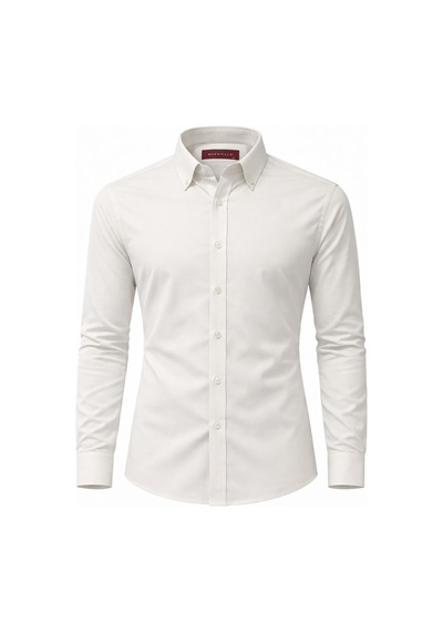 Classics Men Barsello Slim Fit Uzun Kol Yaka Düğmeli Erkek Gömlek - 7536 Beyaz