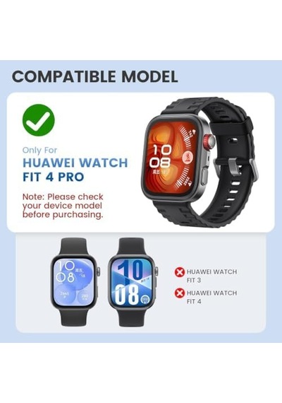 Watch Fit 4 Pro İçin 2 Si 1 Arada Sert Polikarbonat Kasa Koruyucu Dokunma Ve Netliği Etkilemeyen Darbelere Ve Çizilmeye Karşı Fit 4 Pro Ekran Koruyucu Kılıfı Siyah
