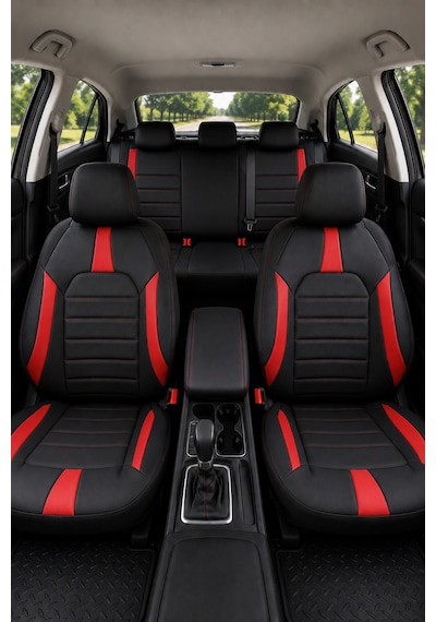 Toyota Auris 2006-2012 Uyumlu Premium Full Deri Oto Koltuk Kılıfı Airbag Uyumlu, Ortopedik, 4 Mevsim