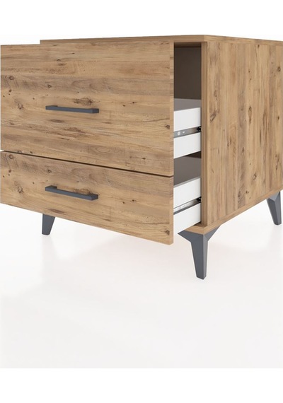 Kronos Komodin 2 Çekmeceli 60x59x64 Çam-çam Çam