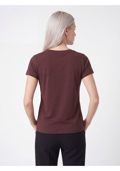 LOFT Regular Fit Kadın Tshirt K.kol Lf2040480 Q1.v1 Kahverengi