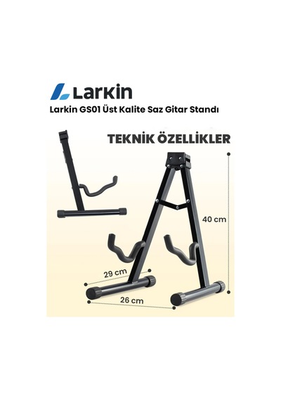 Larkin Gs01 Üst Kalite Enstrüman Gitar Standı Ayaklığı Sehpası
