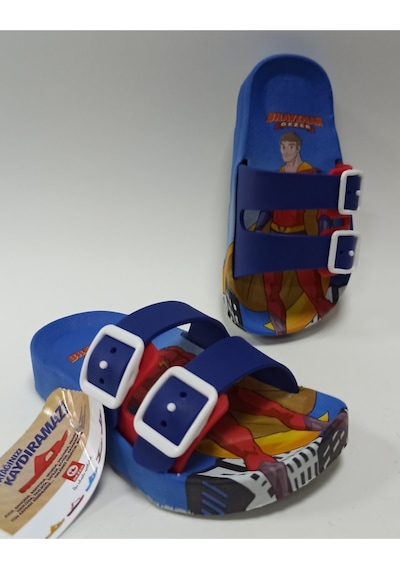 Anatomik Taban Ayarlanabilir Çift Tokalı Kaydırmaz Plastik Çocuk Terlik Mavi Kırmızı Anatomik Taban Ayarlanabilir Çift Tokalı Kaydırmaz Plastik Çocuk Terlik Mavi Kırmızı