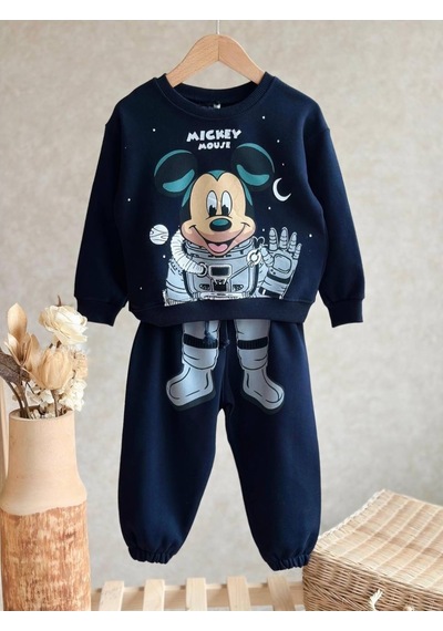 Lolliboomkids Erkek Çocuk Mickey Mouse Uzayda Temalı Astronot Mickey Baskılı Sweatshirt Eşofman Alt Üst Takım Eşofman Takımı Lacivert Lolliboomkids Erkek Çocuk Mickey Mouse Uzayda Temalı Astronot Mickey Baskılı Sweatshirt Eşofman Alt Üst Takım Eşofman Takımı Lacivert