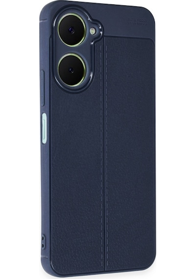 Vivo Y18 Kılıf Auto Focus Deri Desen Silikon Arka Kapak