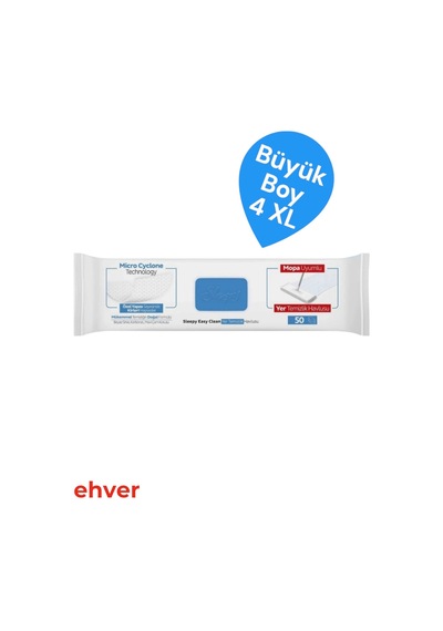 Sleepy 3'lü Easy Clean Çamaşır Suyu Katkılı Mopa Uyumlu Yer Temizlik Havlusu 150 Yaprak Diğer