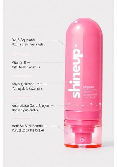 Tr Silky Shine Su Bazlı Yüz Kremi 50 Ml Yoğun Nemlendirici Aydınlatıcı Krem