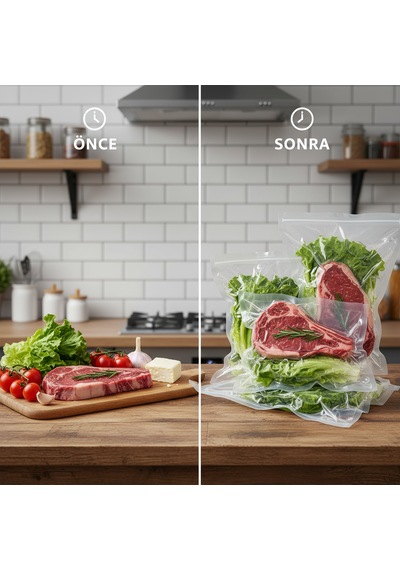Ultra Vakum Gıda Saklama Torbası Dayanıklı, Derin Dondurucu Uyumlu 20x30 Cm 100 Adet