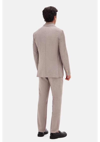 D's Damat Ds Damat Slim Fit Bej Baskılı Sihirli Takim Elbise 4hc05ım03577m Bej