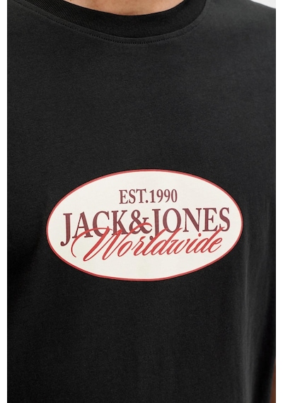 Jack & Jones Jorcatskılls Front Baskılı Erkek Tişört Bisiklet Yaka Kısa Kollu Siyah Jack & Jones Jorcatskılls Front Baskılı Erkek Tişört Bisiklet Yaka Kısa Kollu Siyah