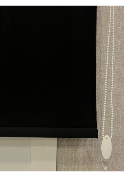 %100 Işık Geçirmez Blackout Stor Perde Siyah Siyah