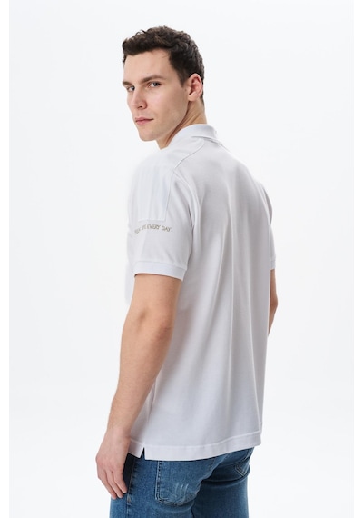 AR-MA Arma Erkek Regular Fit % 100 Pamuk Pike Polo Yaka Tişört Y29374355202 Beyaz
