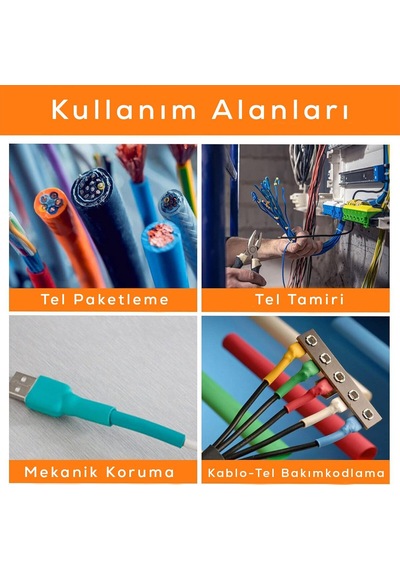 Makaron Kablo Tamir Seti Isıyla Büzüşmeli Daralan Hortum 4915