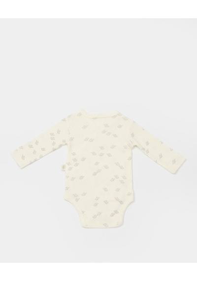 BabyCosy Organik Modal Fil Baskılı 2 Li Kruvaze Uzun Kollu Badi Csym11318 001
