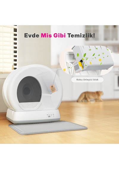 UBPet C10 Pro Kameralı Akıllı Kedi Tuvaleti App Kontrol Akıllı Sensörler Sessiz Çalışma - Koku UBPet C10 Pro Kameralı Akıllı Kedi Tuvaleti App Kontrol Akıllı Sensörler Sessiz Çalışma - Koku