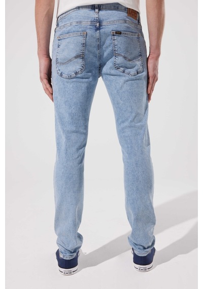 Lee Luke Slim Fit Dar Kesim Normal Bel Açık Mavi Esnek Jean Kot Pantolon L719PXC11 Mavi