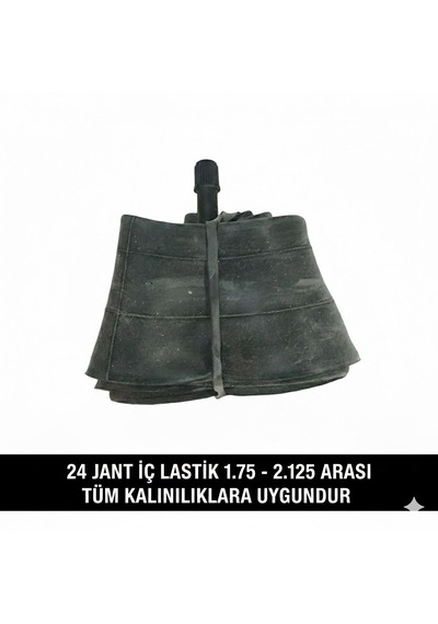 Güçlü Bisikletmotosiklet 24 Jant İç Lastik - 24x1.75 / 2.125 Uyumlu - Oto Valf Kalın Sibop Bisiklet İç Lastiği