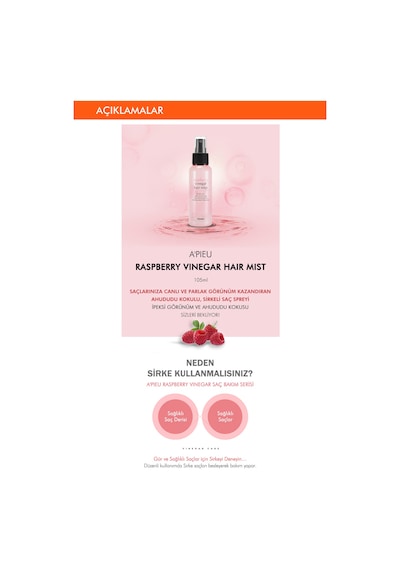 Missha Raspberry Vinegar Hair Mist 105 ML