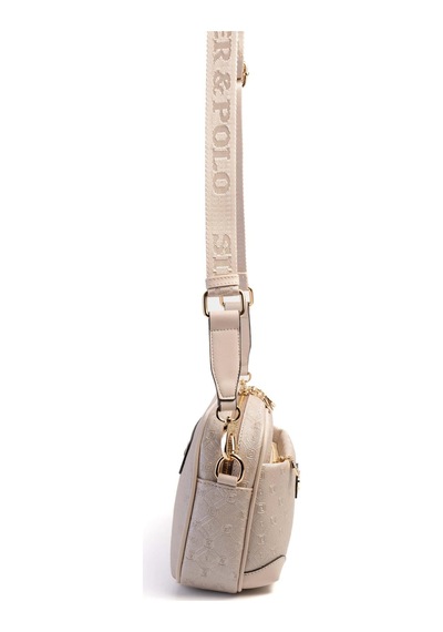 Silver Polo Sp1094 Kadın Çapraz Çanta Logolu Bej-bej