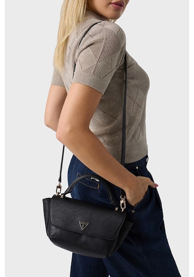 Guess Gilda Logolu Çıkarılabilir Askılı Çanta Hwzg9747200 Bayan Çanta Hwzg97 47200 Bla Siyah