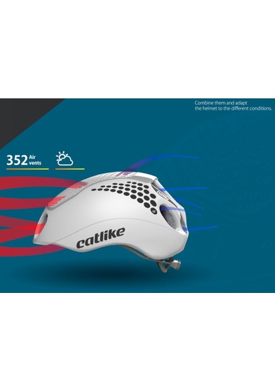 Catlike Cloud 352 Kask Siyah/Beyaz/Kırmızı L/G (60/62)