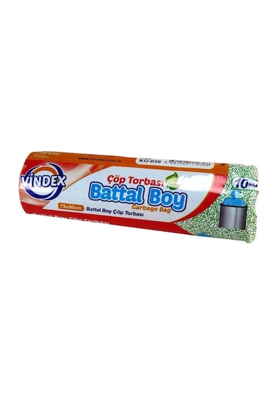 Vindex Battal Boy Çöp Torbası Siyah 75 x 90 CM