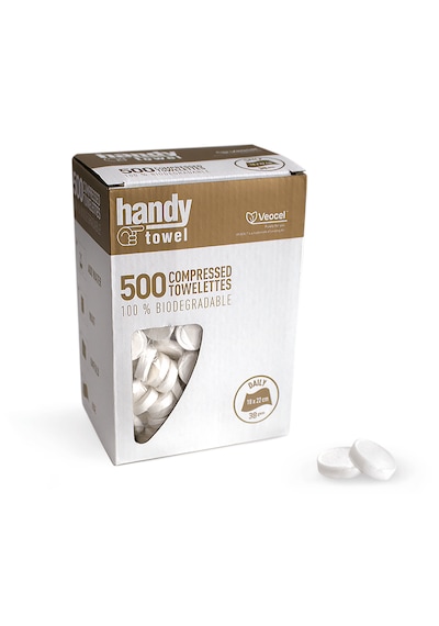 HandyTowel Sıkıştırılmış Tablet Bebek Mendili 500 adet
